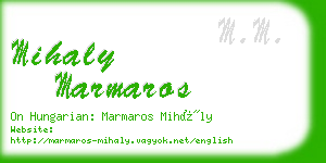 mihaly marmaros business card